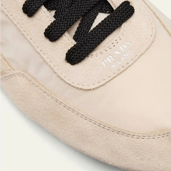 Prada Collapse Re-Nylon and suede elasticized sneakers - Picture 6 of 12